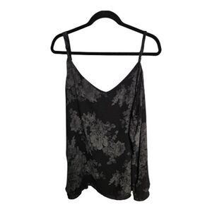 Torrid Black and Gray Floral Camisole